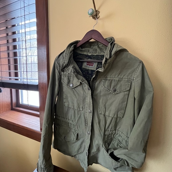 Women’s Medium Army Green Utility Jacket - Picture 1 of 4